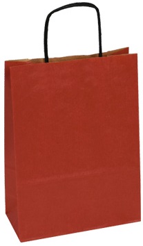 červená papírová taška malá